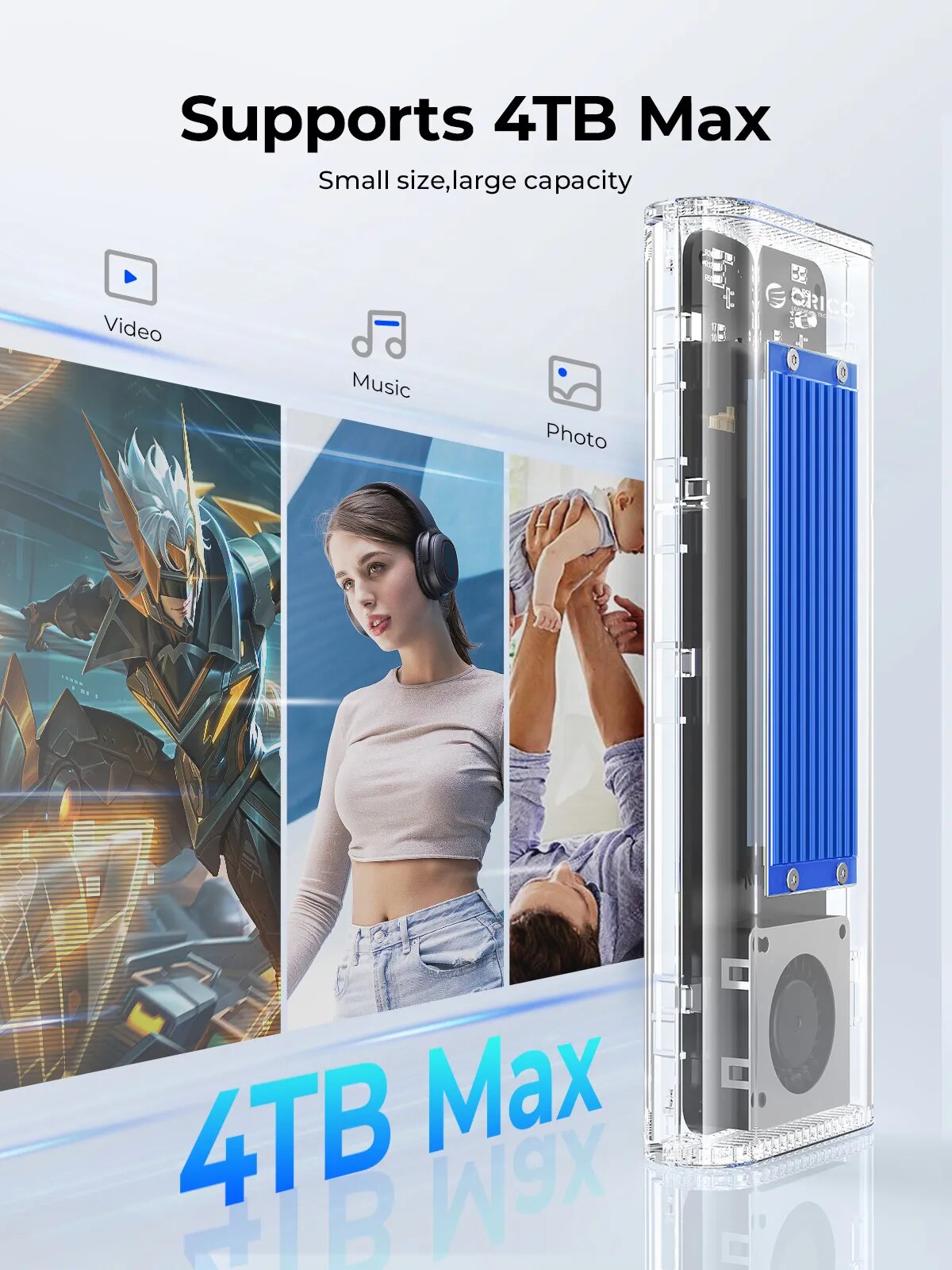 Soğutma fanı ile ORICO 40Gbps  - Thunderbolt 4 External Ssd 4Tb incelemesi ve fiyatı