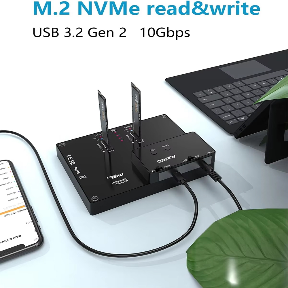 MAIWO 2 Bay M2 NVMe Yerleştirm - 8Tb M2 Nvme Ssd incelemesi ve fiyatı